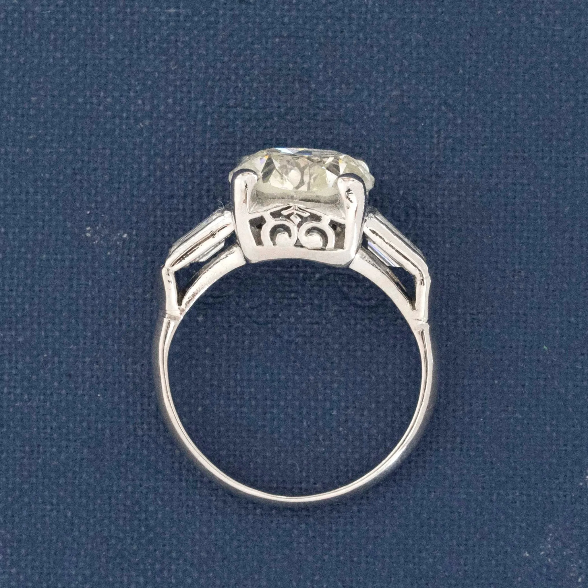 4.03ct Old European Cut Diamond Ring