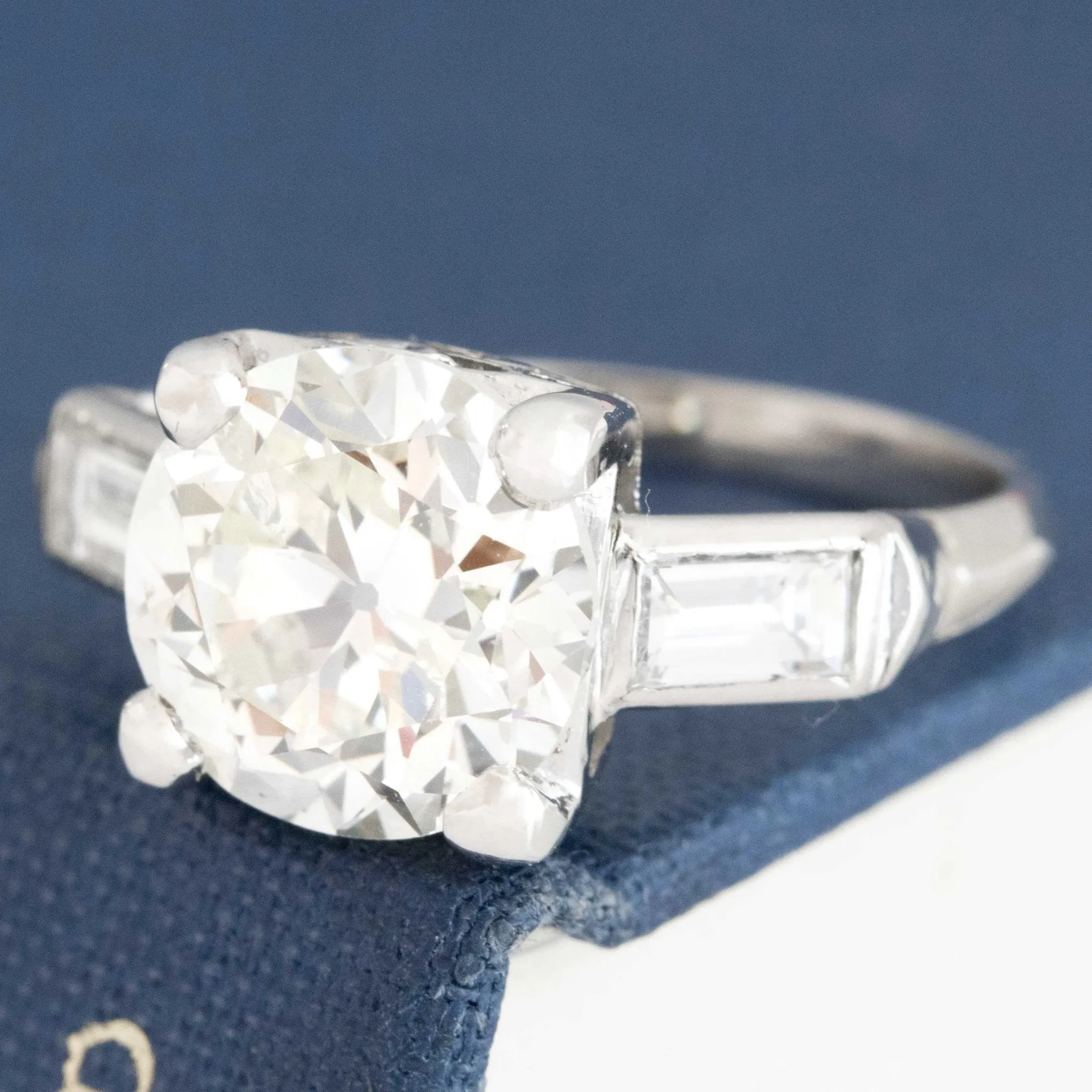 4.03ct Old European Cut Diamond Ring