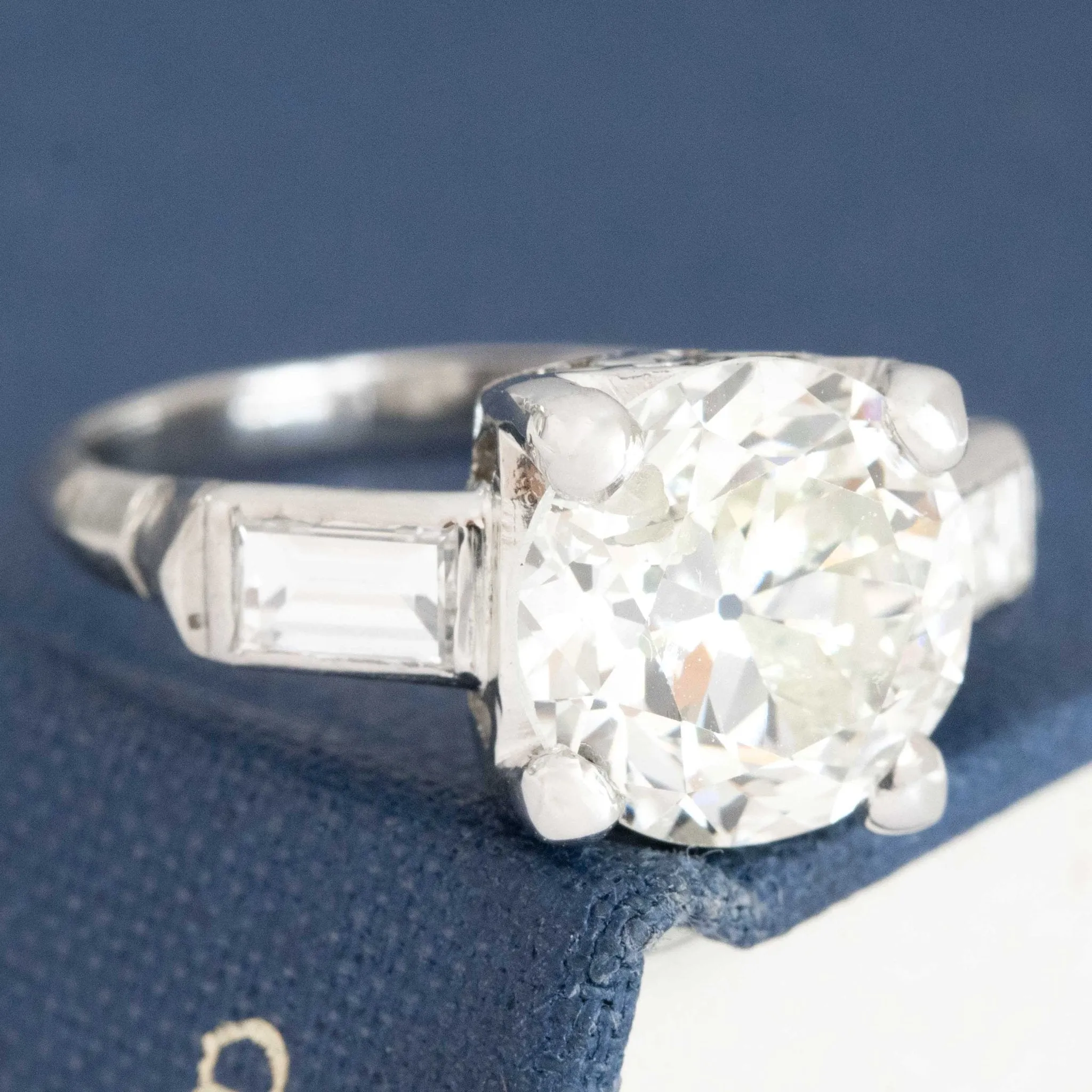 4.03ct Old European Cut Diamond Ring