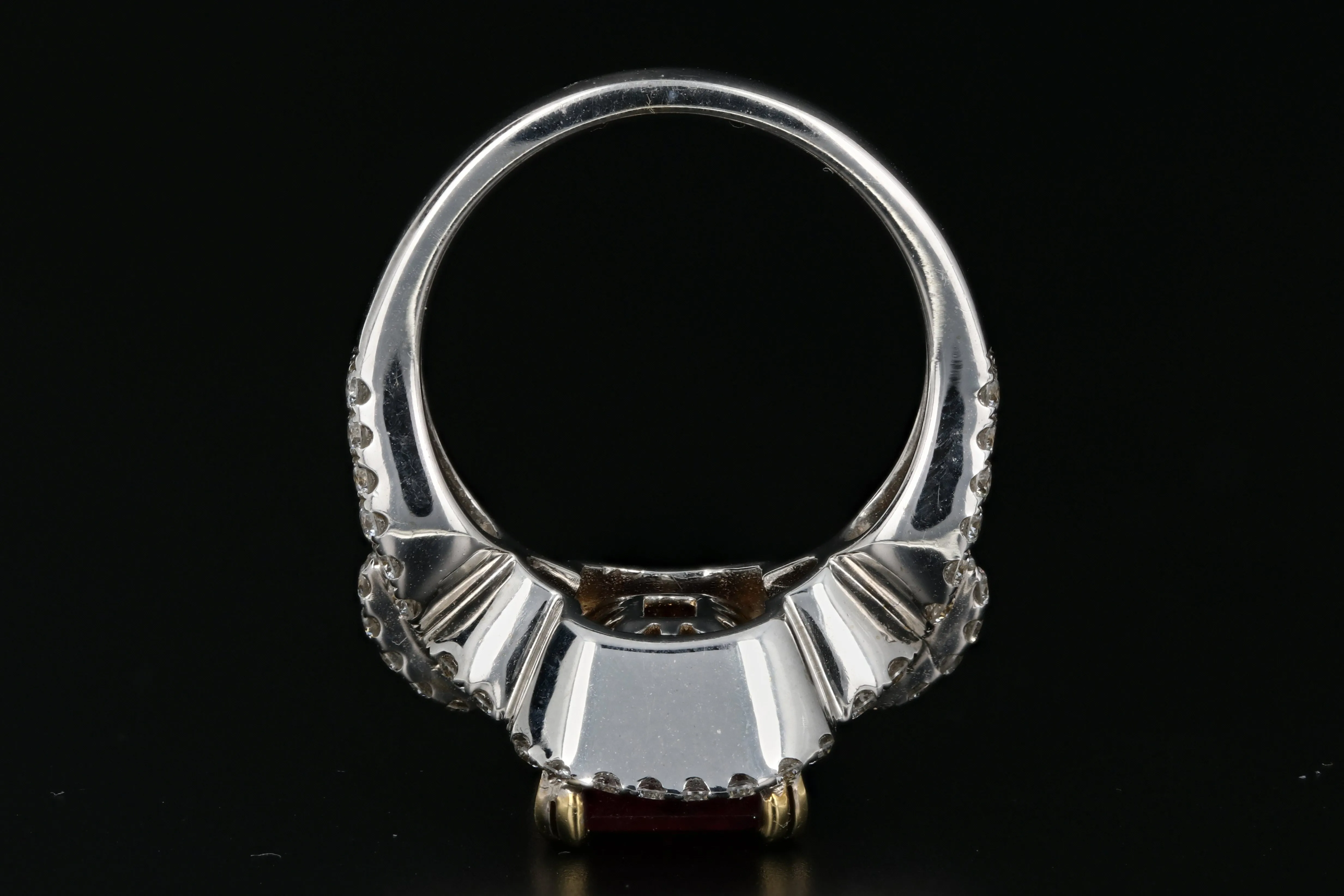 4.5 Carat Natural Ruby in 18K White Gold & Diamond Setting Ring GIA Certified