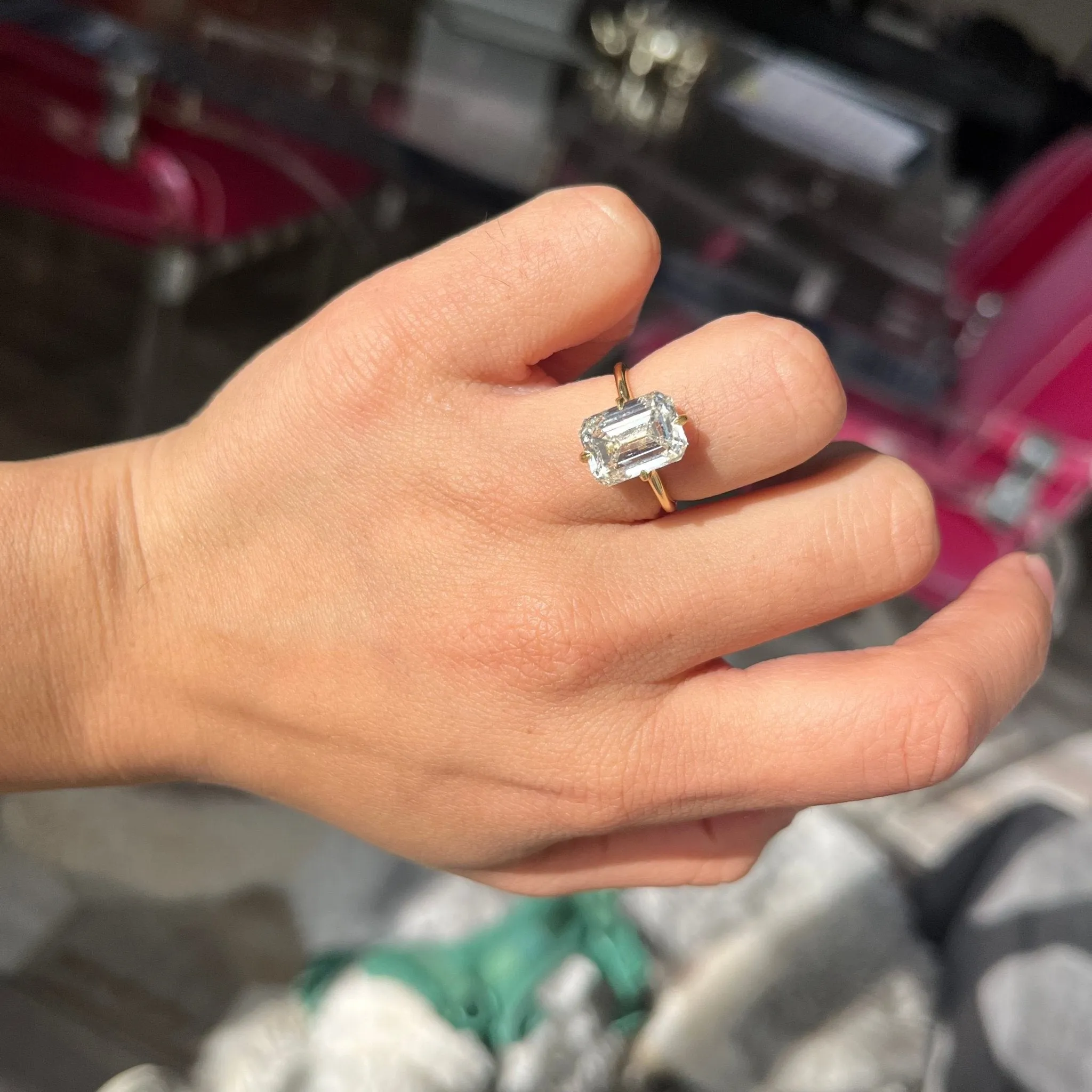 5.01ct Emerald Cut Diamond Solitaire