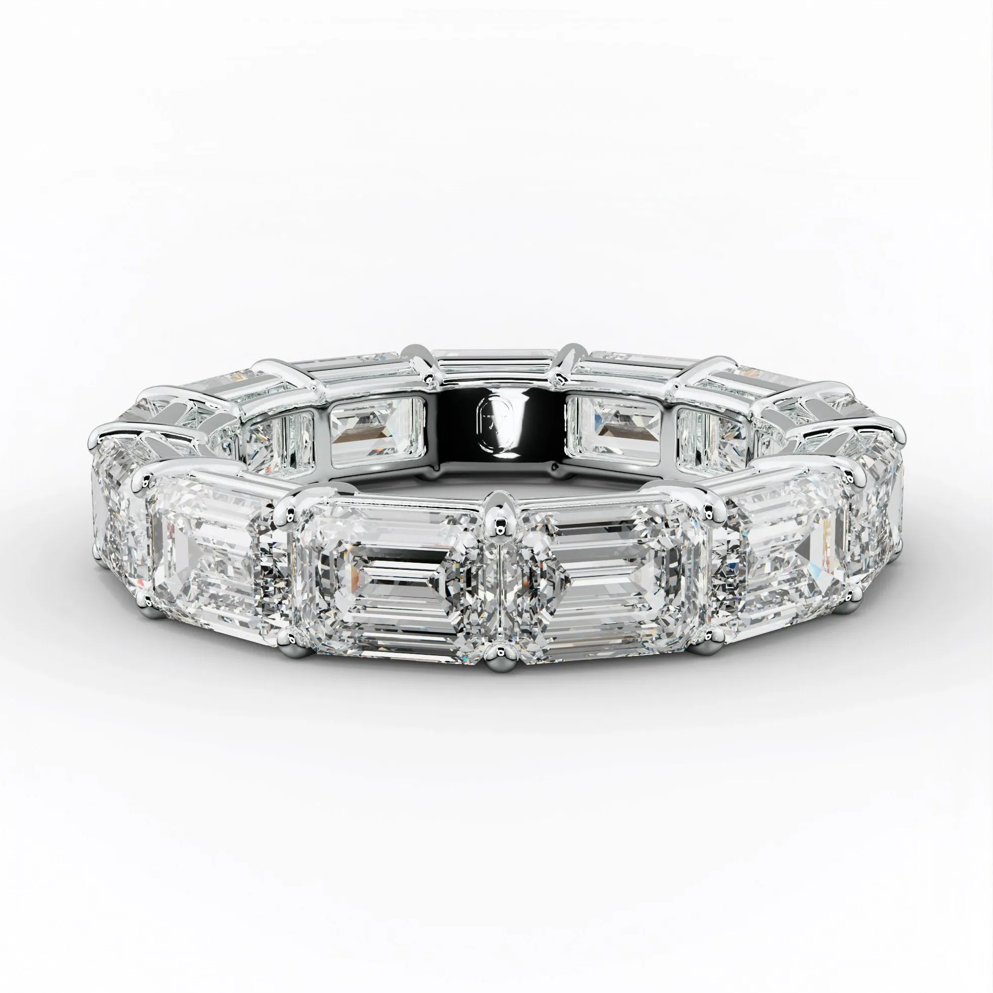 6.0 Carat East West Emerald Cut Diamond Eternity Band