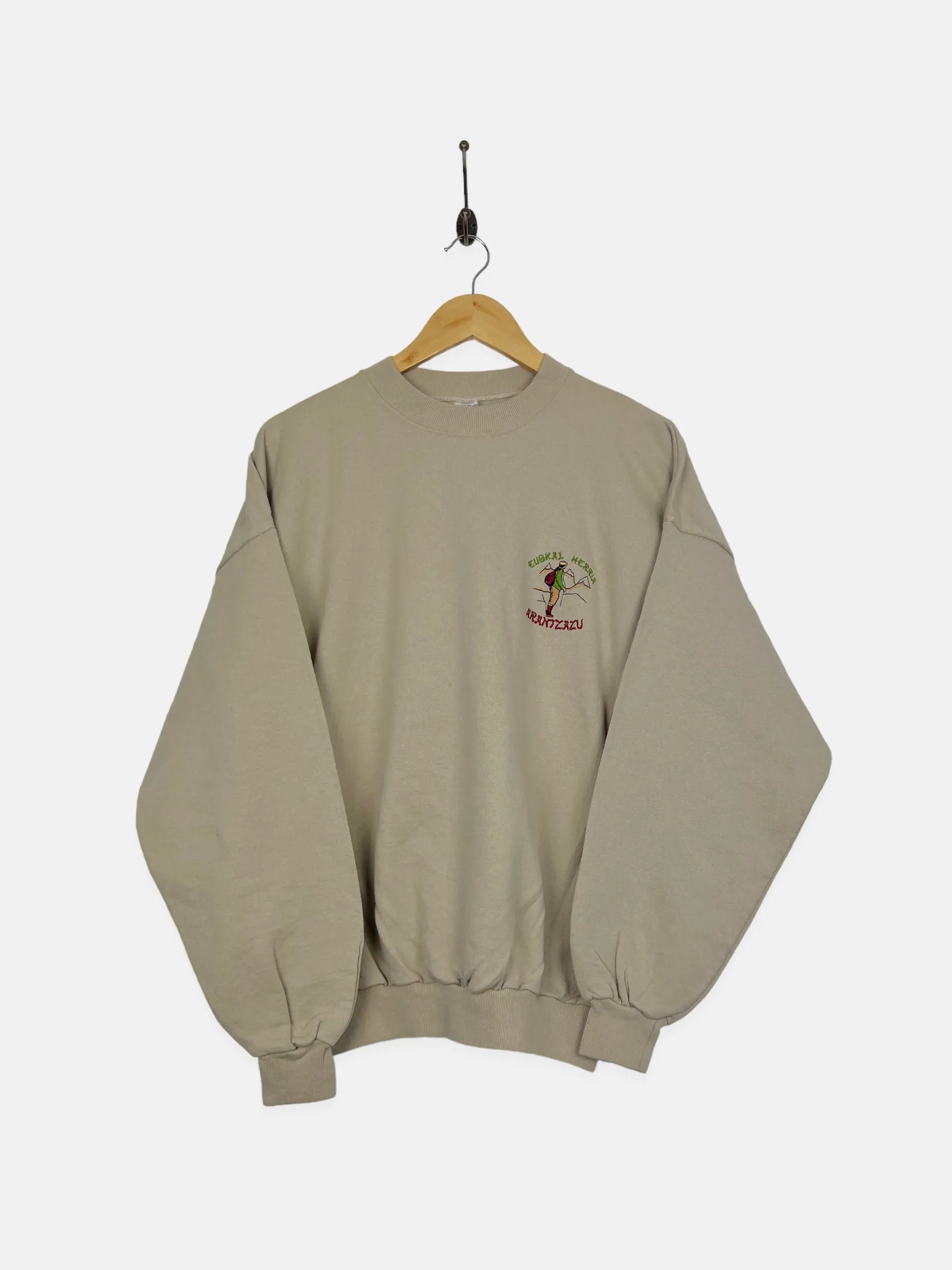 90's Arantzazu Euskal Herria Embroidered Vintage Sweatshirt Size 12