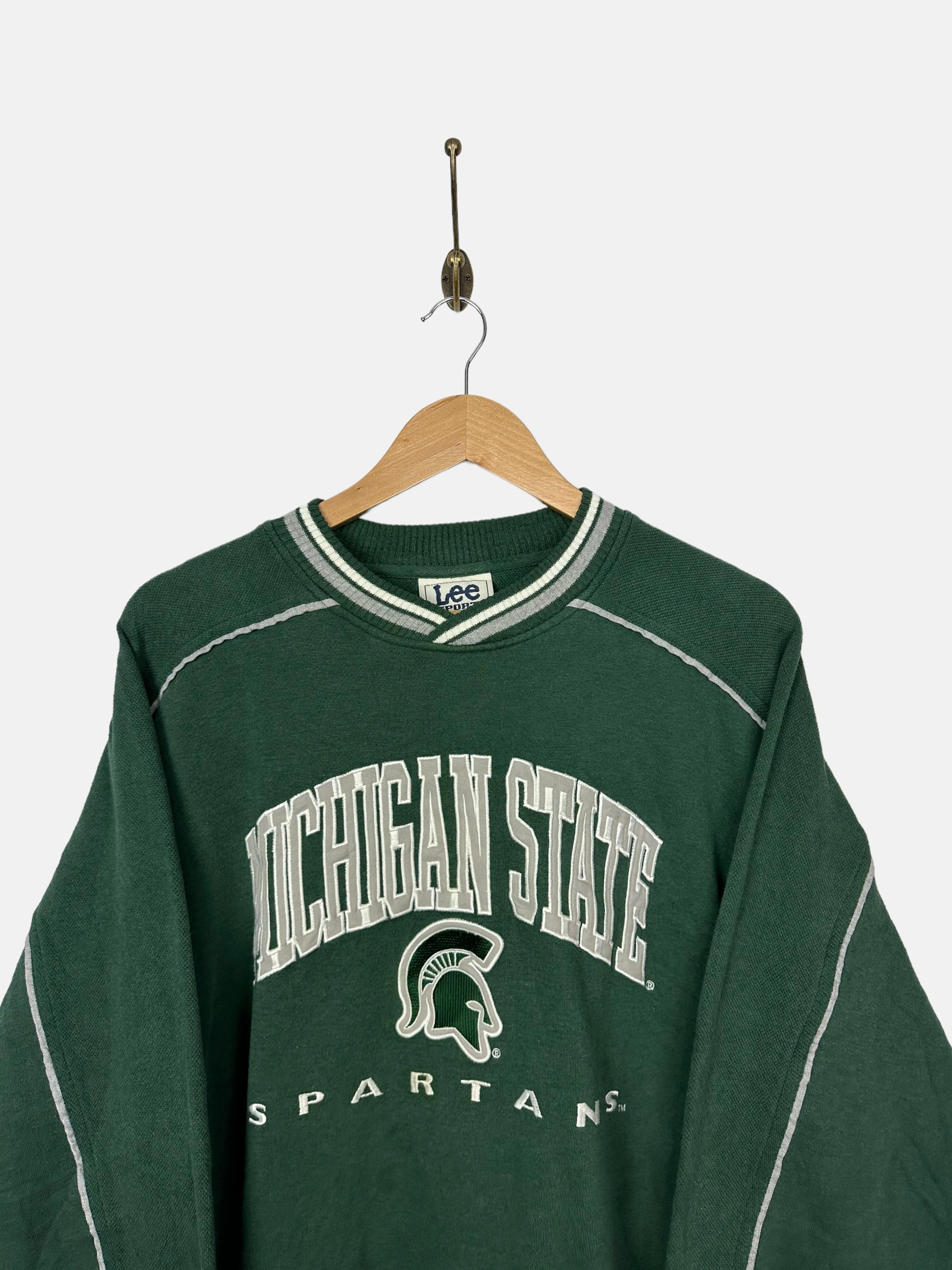 90's Michigan State Spartans Embroidered Vintage Sweatshirt Size L