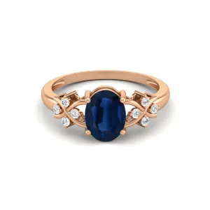 925 Sterling Silver Blue Sapphire Wedding Ring Unique Promise Ring
