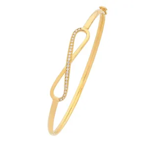 9ct Yellow Gold Infinity Bangle