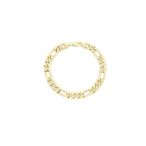 9ct Yellow Gold Silver Infused 1/3 Figaro Bracelet