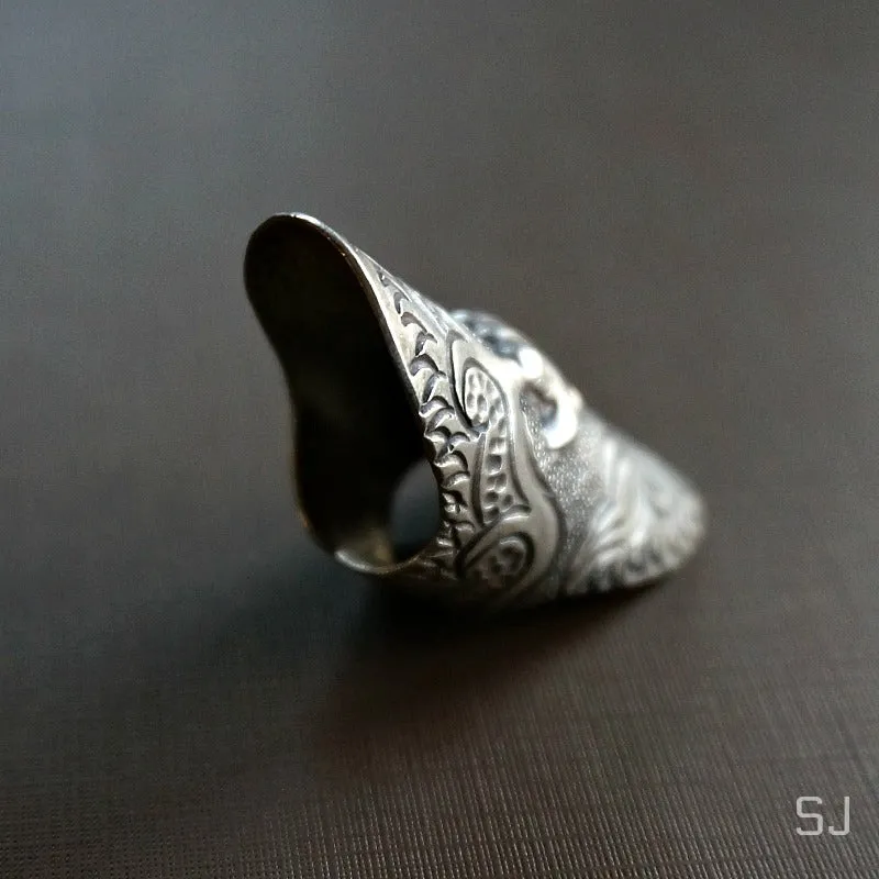 Aat Silver Elephant Ring