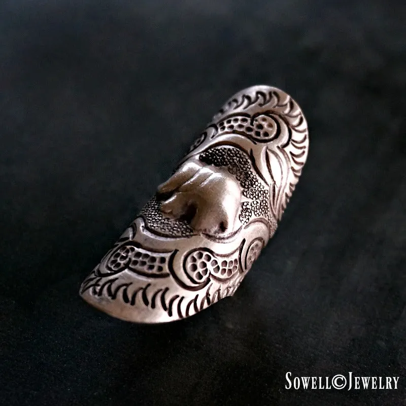 Aat Silver Elephant Ring