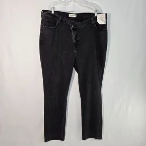 ABERCROMBIE &amp; FITCH The '90s Slim Straight Hi-Rise Black Jeans Size 36/22R NEW!