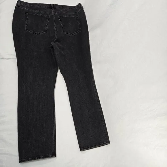 ABERCROMBIE &amp; FITCH The '90s Slim Straight Hi-Rise Black Jeans Size 36/22R NEW!