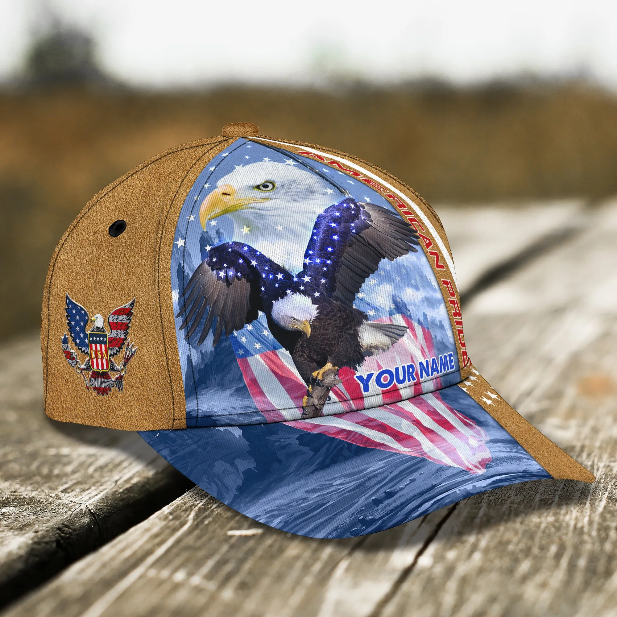 America Eagle - Personalized Name Cap