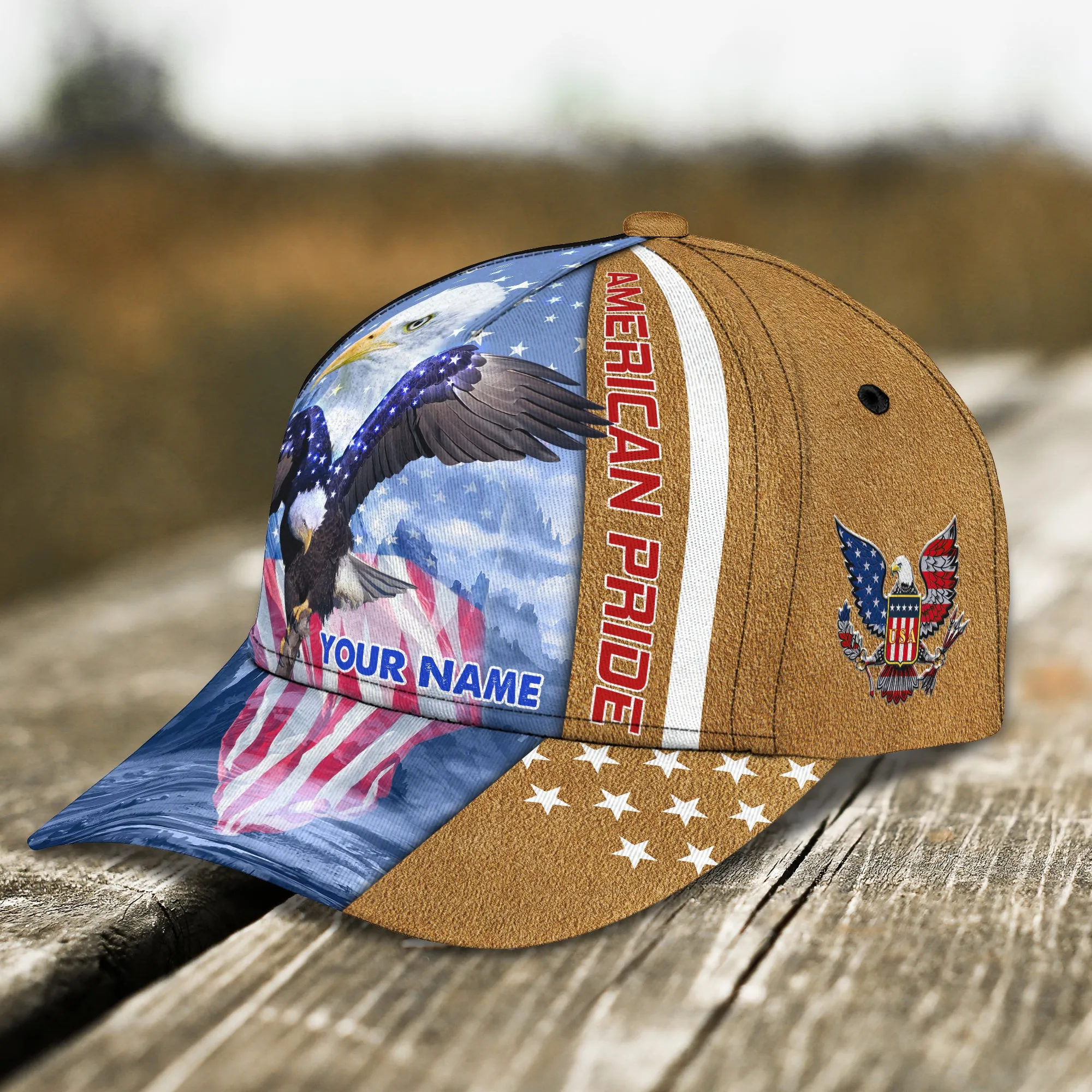 America Eagle - Personalized Name Cap