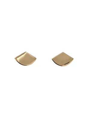Annika Inez Fan Post Earrings in Gold