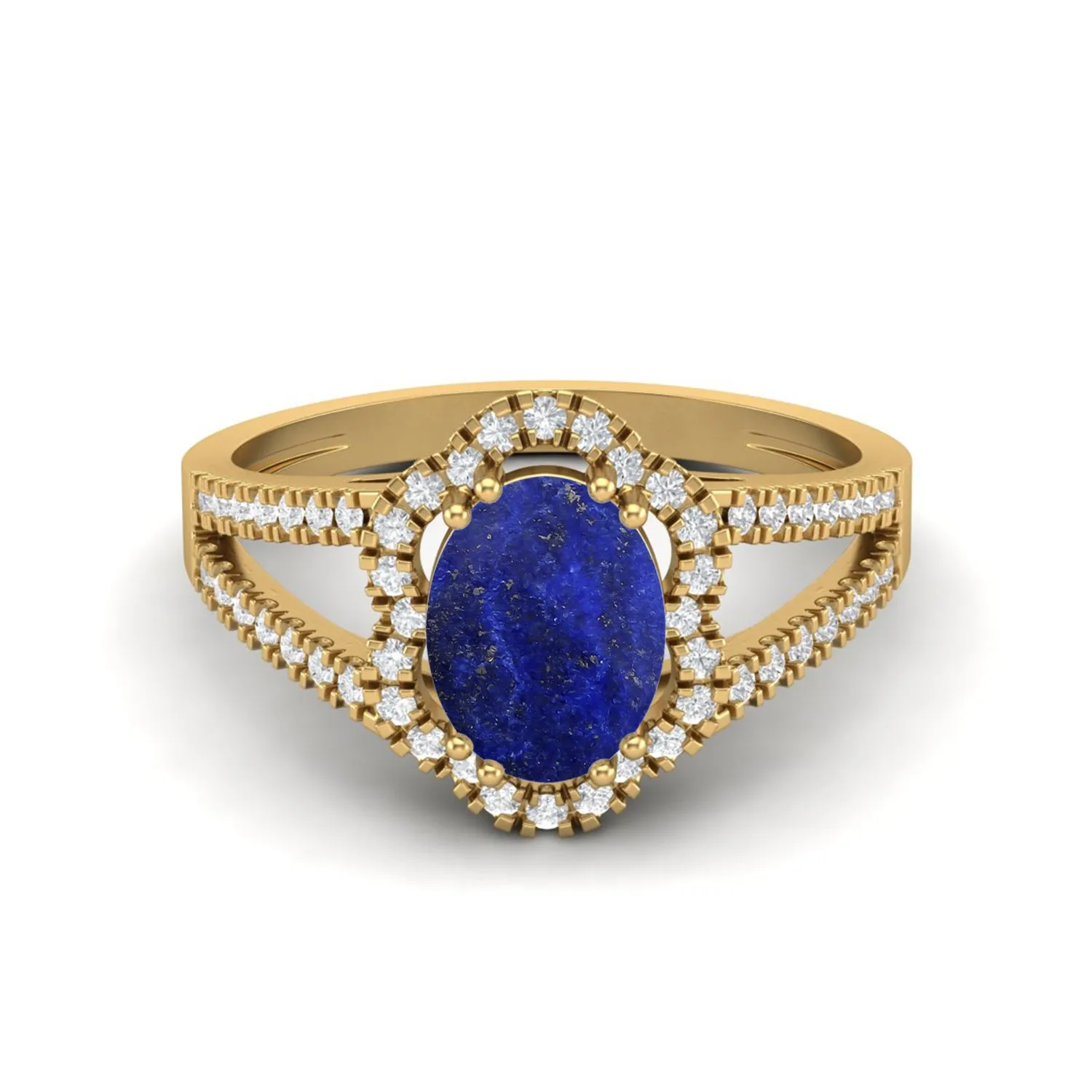 Antique Lapis lazuli Halo Wedding Ring 925 Sterling Silver Ring For Her