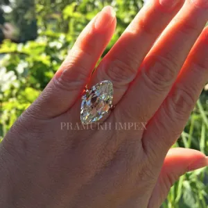 Antique Marquise shape Moissanite Engagement Ring, 14K Yellow Gold 10.71ct  promise ring, forever one, Unique Design Diamond Wedding Ring