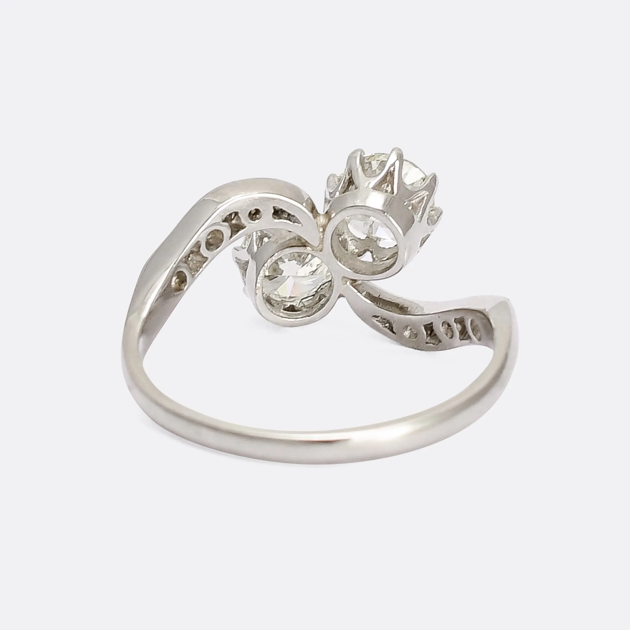 Art Deco 1.50ct Diamond "Toi et Moi" Engagement Ring