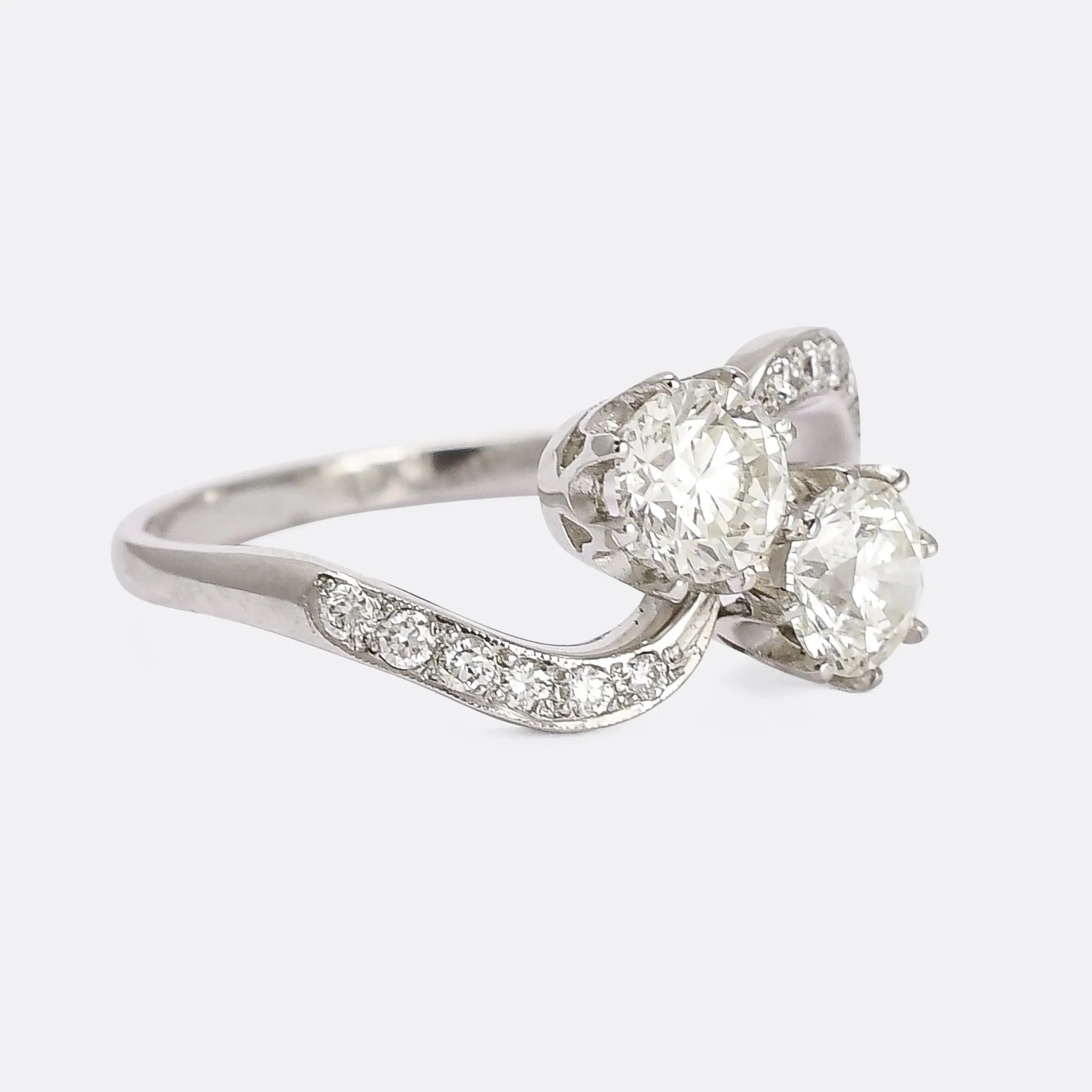 Art Deco 1.50ct Diamond "Toi et Moi" Engagement Ring