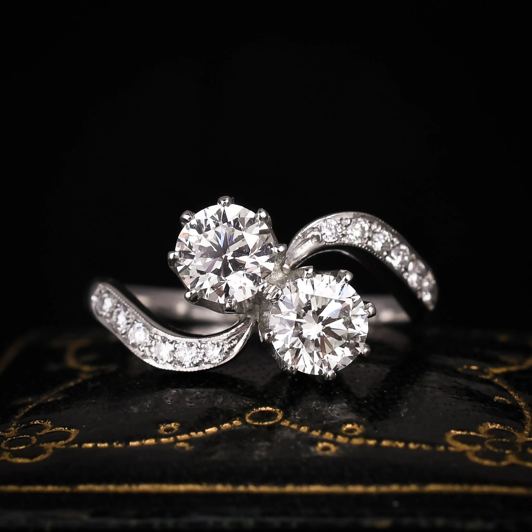 Art Deco 1.50ct Diamond "Toi et Moi" Engagement Ring