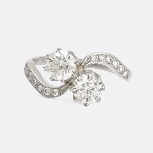 Art Deco 1.50ct Diamond "Toi et Moi" Engagement Ring