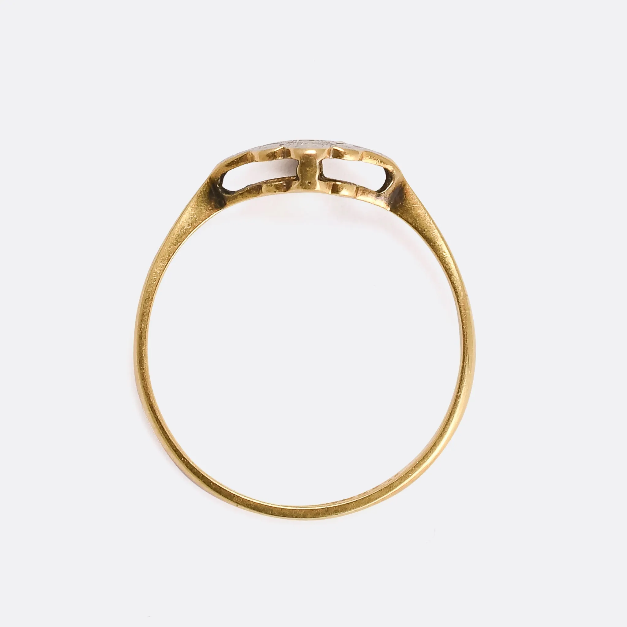 Art Deco Diamond & Platinum Rhombus Ring