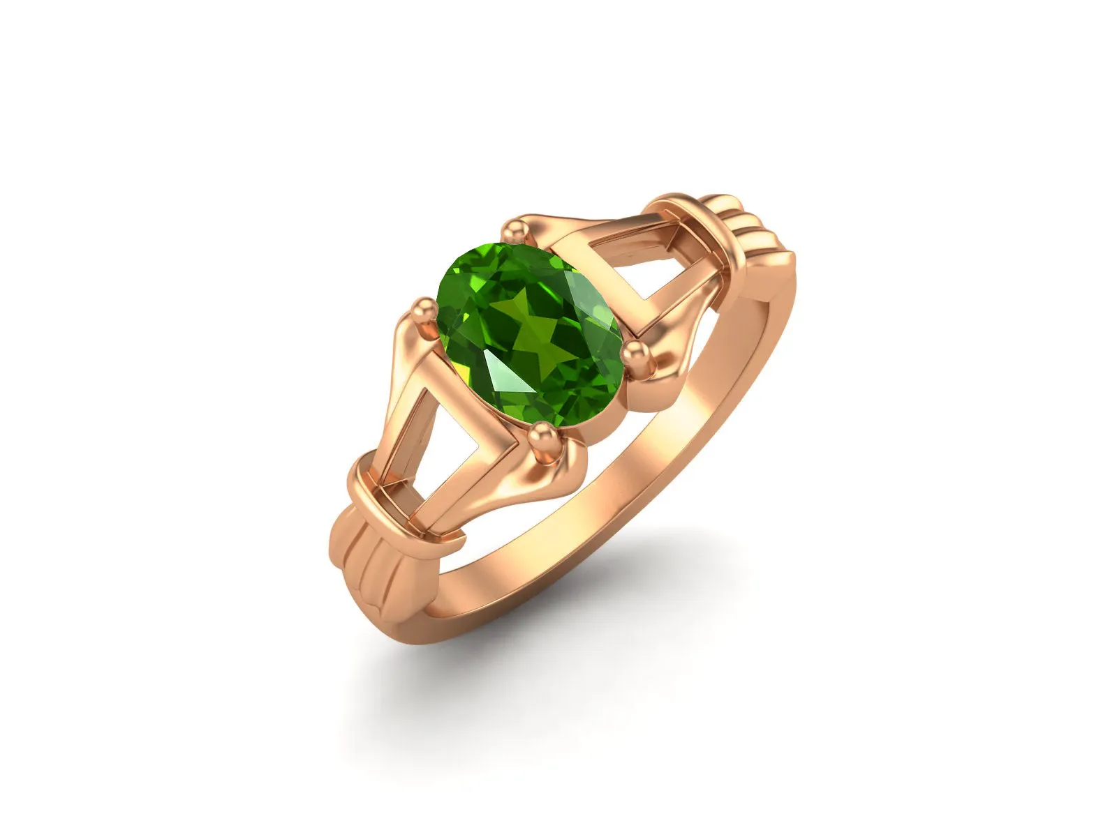 Art Deco Emerald Engagement Ring Oval Shaped Emerald Wedding Ring 925 Sterling Silver Promise Ring