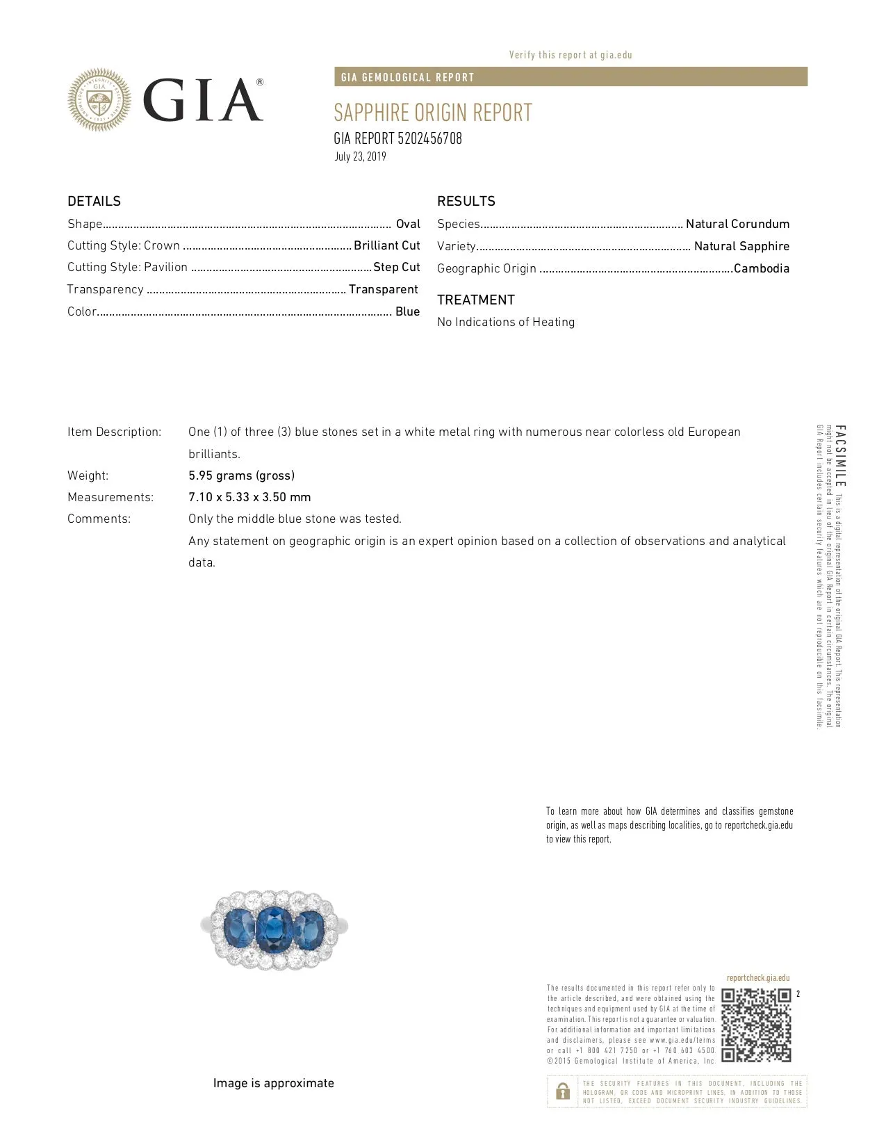 Art Deco Platinum 2.51 Carats Natural No Heat Sapphires and Diamond Ring