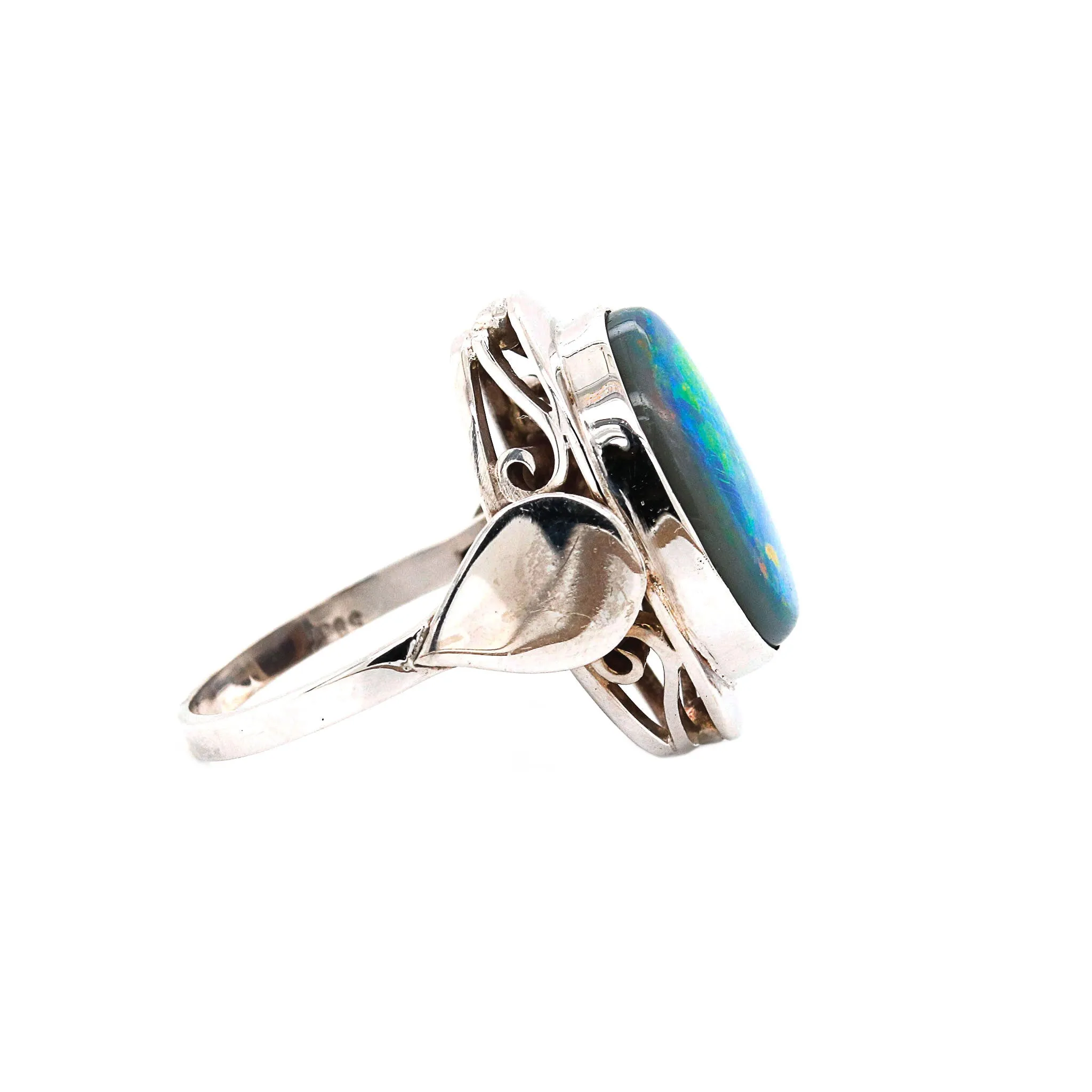 Australian Opal Vintage Arts & Crafts Ring