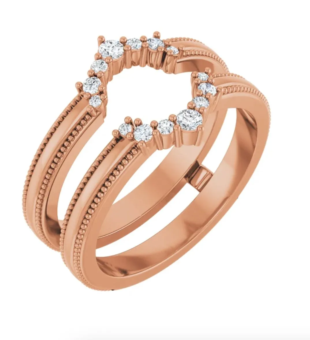 Ava Ring Jacket | Diamond Wedding Band