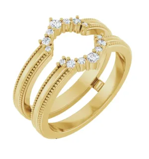 Ava Ring Jacket | Diamond Wedding Band