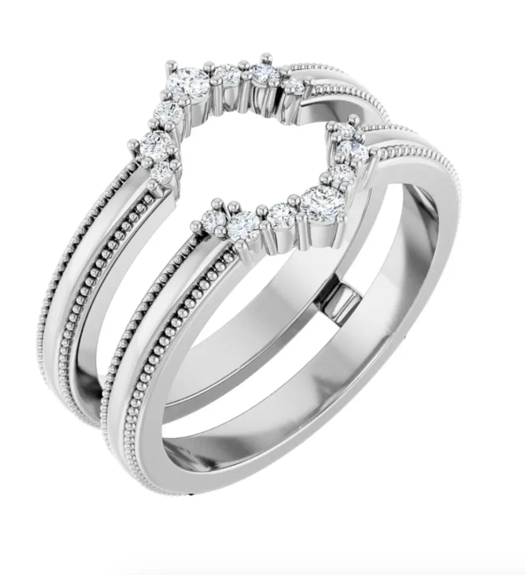 Ava Ring Jacket | Diamond Wedding Band