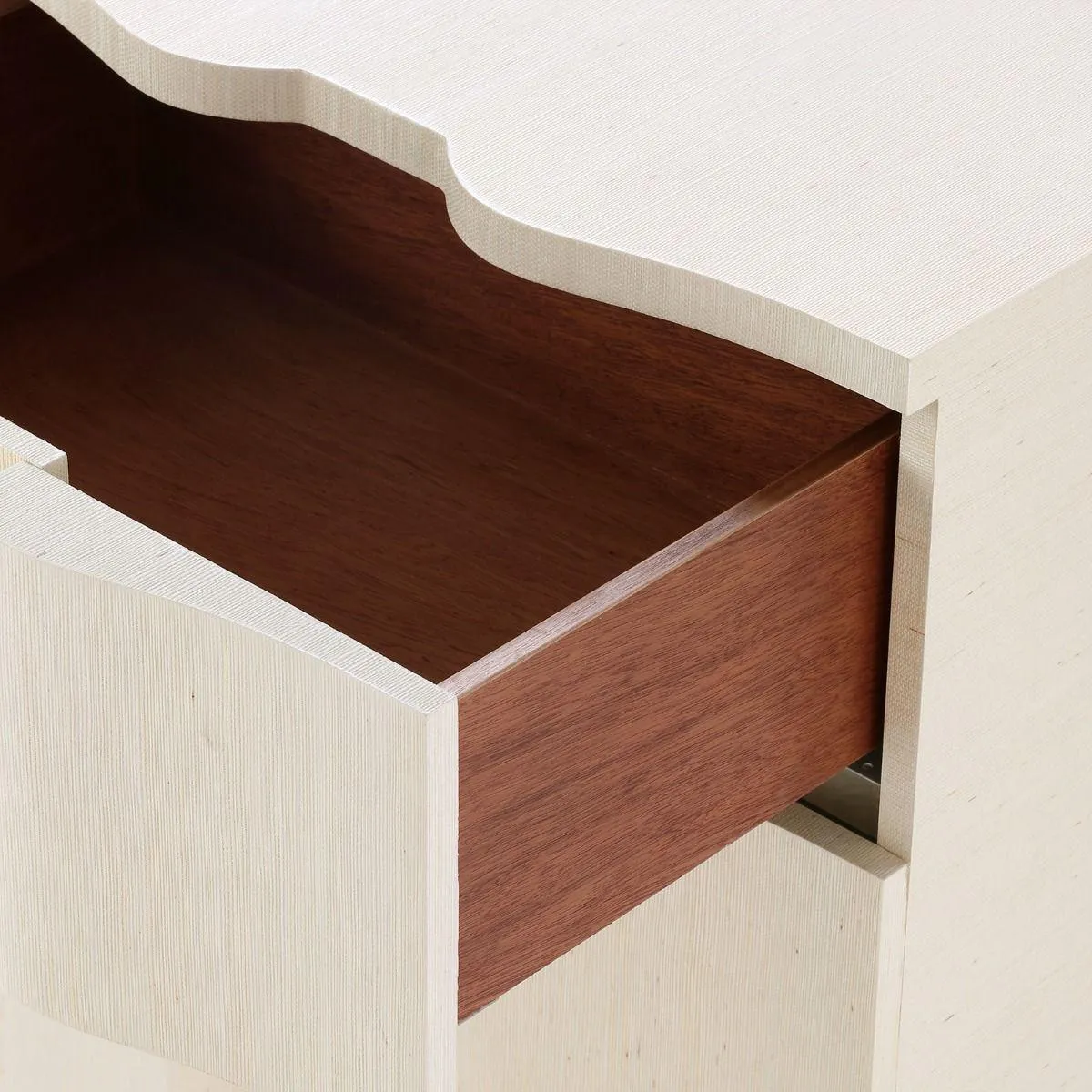 Bardot 3-Drawer Side  Table / Canvas Cream