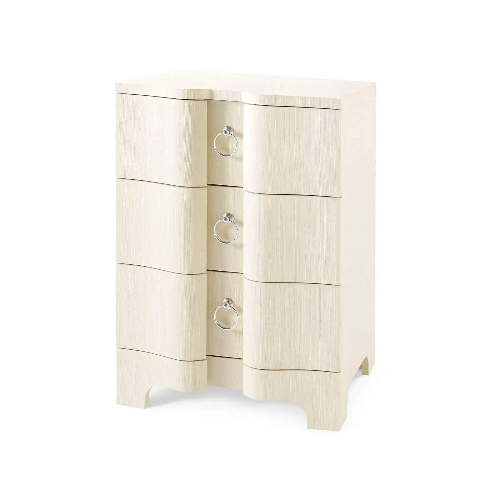 Bardot 3-Drawer Side  Table / Canvas Cream