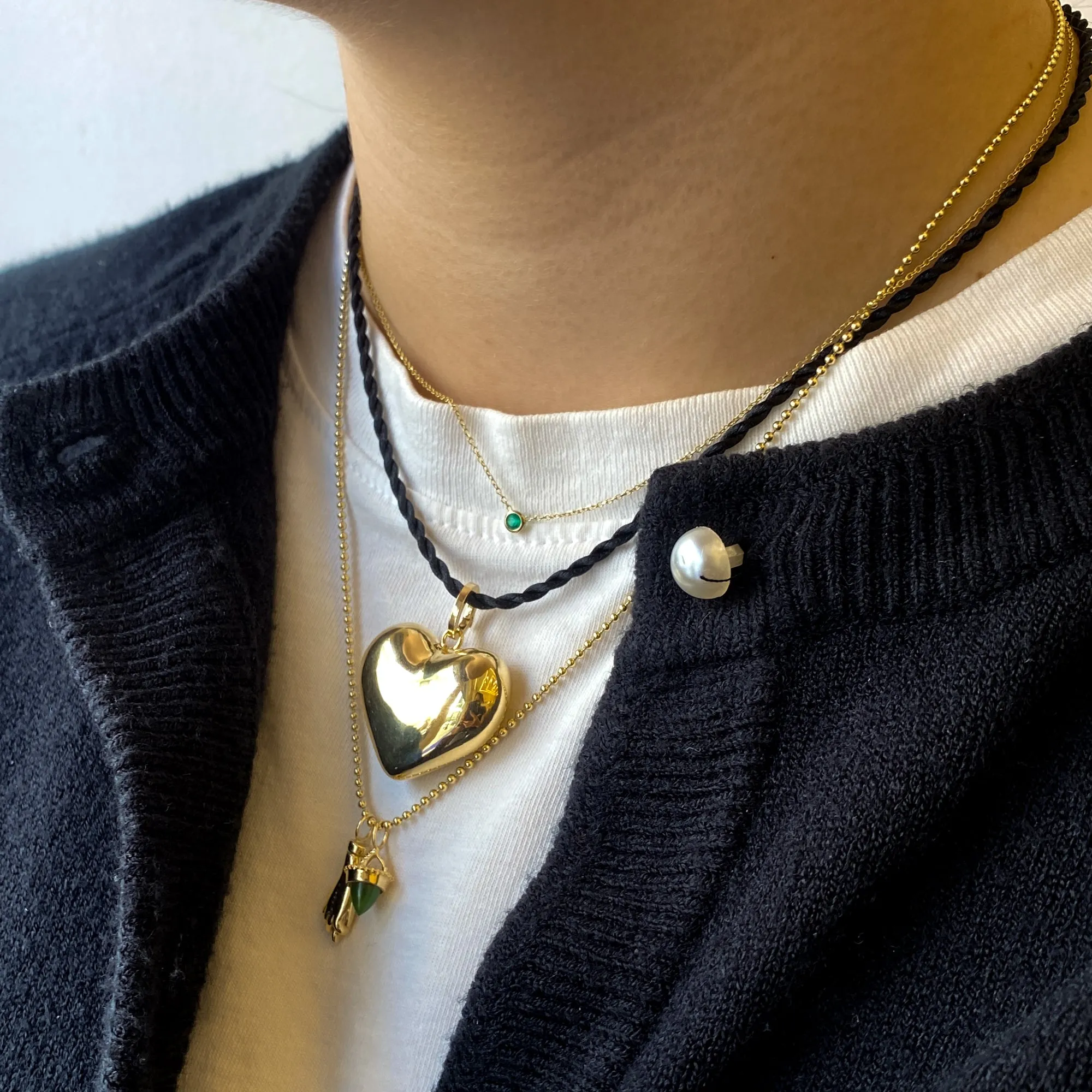 Barely-There Emerald Necklace
