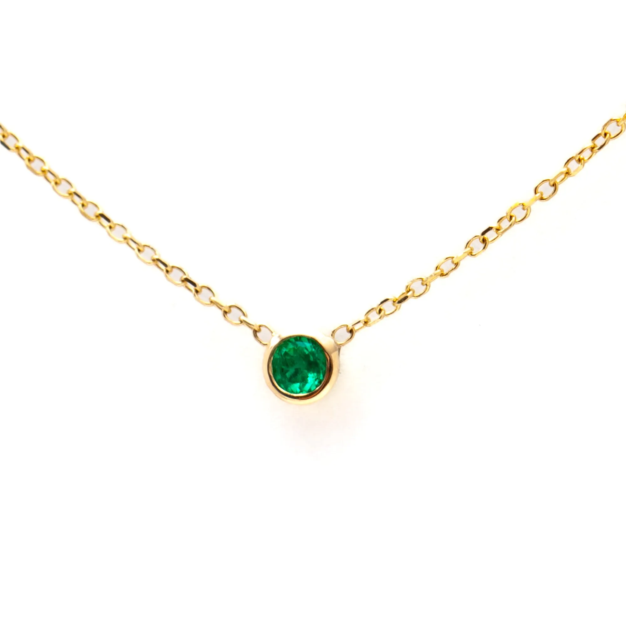 Barely-There Emerald Necklace