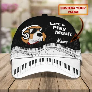 Beagle Piano - Personalized Name Cap