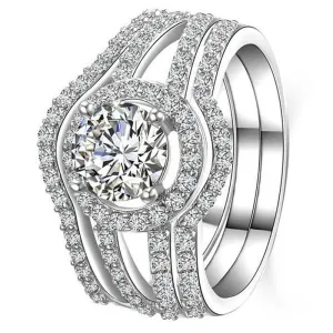 Beautiful 3-Piece Diamond Bridal Ring Set