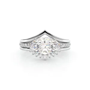 Beautiful In My Eyes- Black Diamond Marquise Cut 14K White Gold Gothic Wedding Ring