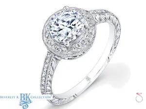 Beverley K Vintage Inspired Engagement Ring 0.15ct in 18K