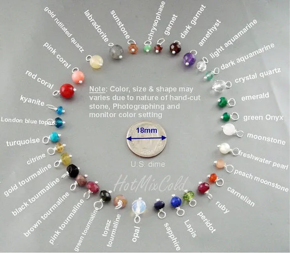 Birthstone Infinity Pendant Necklace