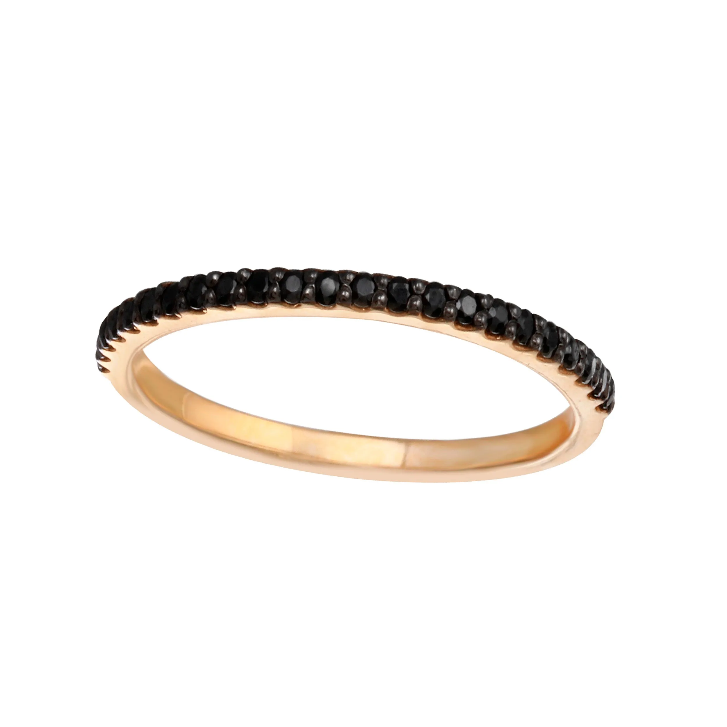 Black Diamond Pavé Half Eternity Band
