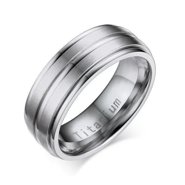 Black Titanium Carbide Men's Jewelry Wedding Bands Classic Ring