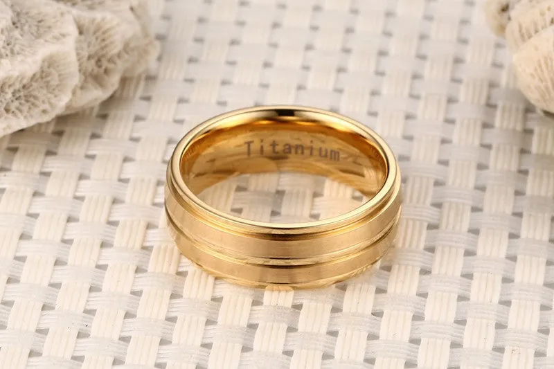 Black Titanium Carbide Men's Jewelry Wedding Bands Classic Ring