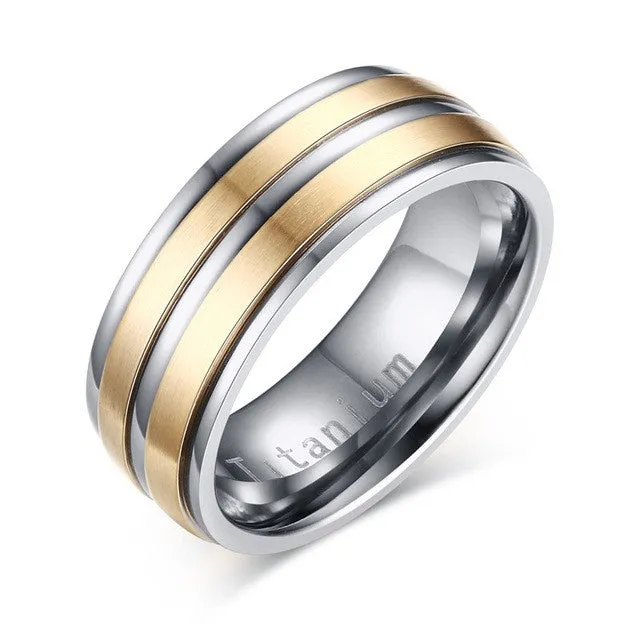 Black Titanium Carbide Men's Jewelry Wedding Bands Classic Ring