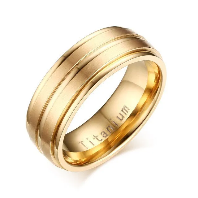 Black Titanium Carbide Men's Jewelry Wedding Bands Classic Ring