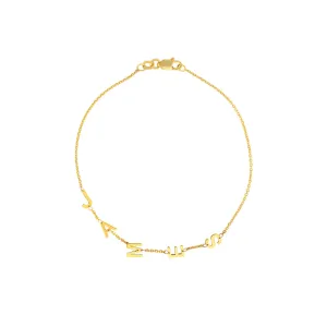 Block Letter Name Bracelet