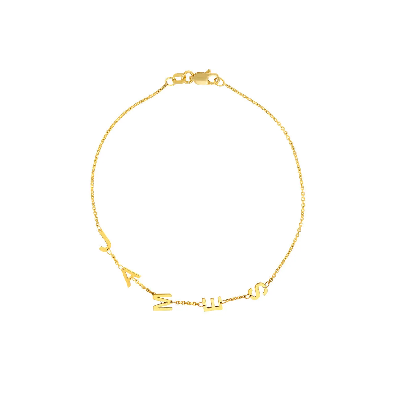 Block Letter Name Bracelet