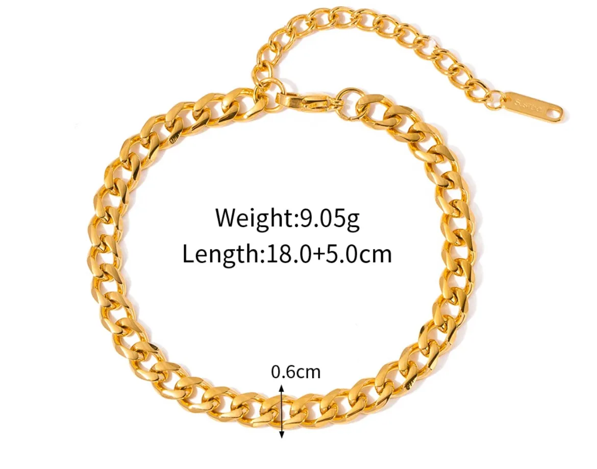 Boho & Mala 18k Gold Plated Stainless Steel Bracelet