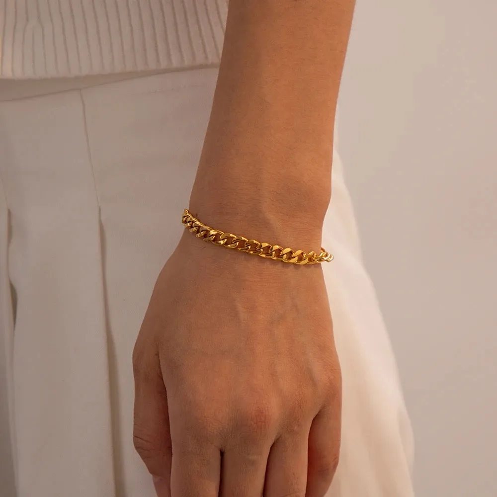 Boho & Mala 18k Gold Plated Stainless Steel Bracelet