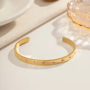 Boho & Mala Gold Cuff Bracelet